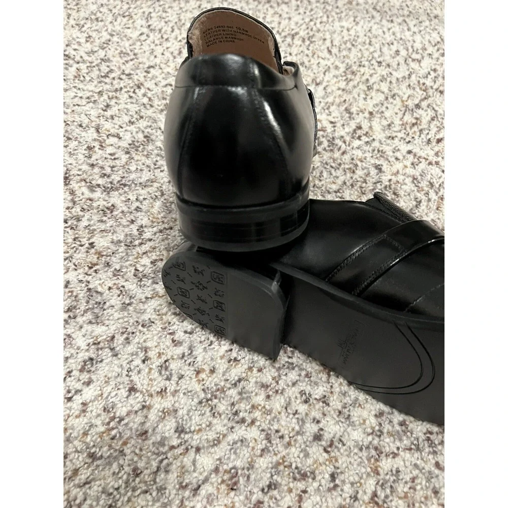STACY ADAMS Men's New Leather‎ Slip On Leather Lining SHOES, SIZE 10.5 Black